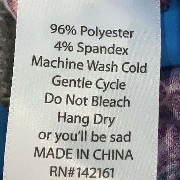 LuLaRoe Irma High Low Oversized Purple Floral Paisley Short Sleeve Tunic Size L - Picture 6 of 7